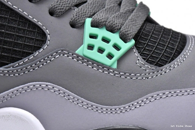 1st Kicks Shoes Glow Air 4 Retro Jordan Green 308497-033 0723